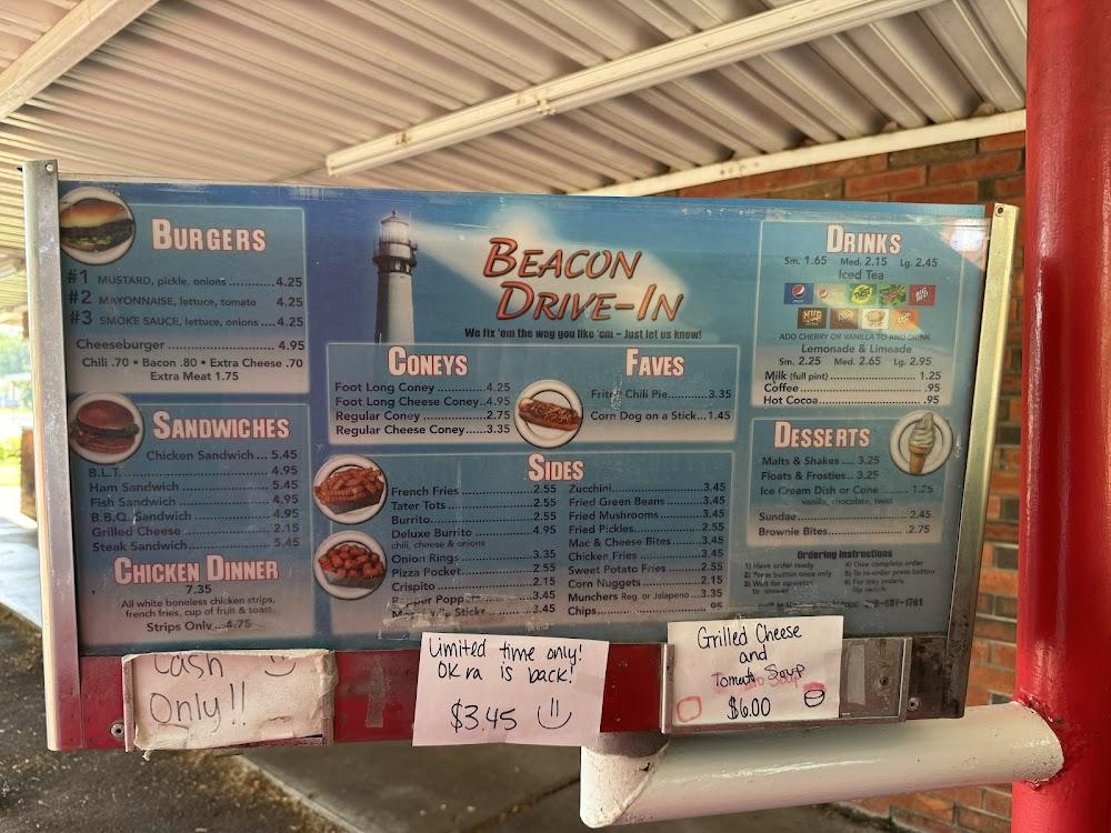 Beacon Drive In Menu image 1