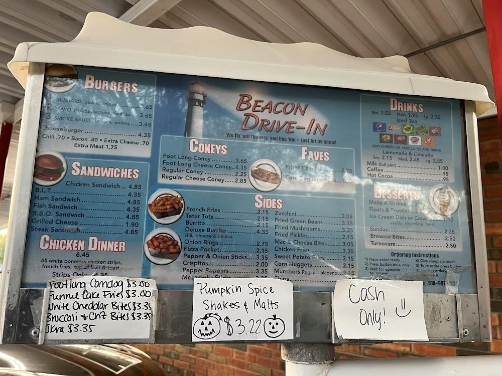 Beacon Drive In Menu image 4